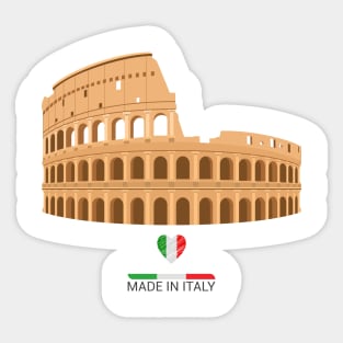 This picture shows the coloseo! The great and mighty symbol of the eternal city of Rome! Sticker